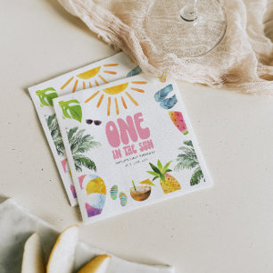 Serviette En Papier Une dans le Sun Girl 1er anniversaire fête