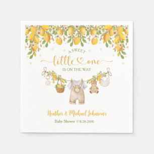 Serviette En Papier Une Douce Petite Fête de Naissance Citron
