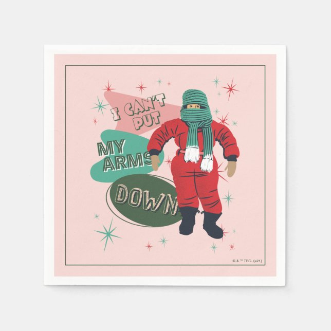 Serviette En Papier Une histoire de Noël - Je ne peux pas poser mes br (Devant)