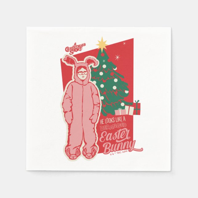 Serviette En Papier Une histoire de Noël | Lapin De Pâques Dérangé (Devant)