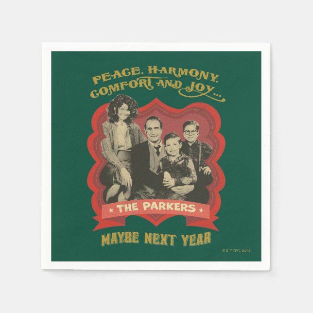 Serviette En Papier Une histoire de Noël | Paix, Harmonie, Confort & J (Devant)