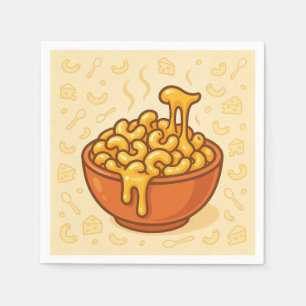 Serviette En Papier Une illustration ludique de Mac and Cheese