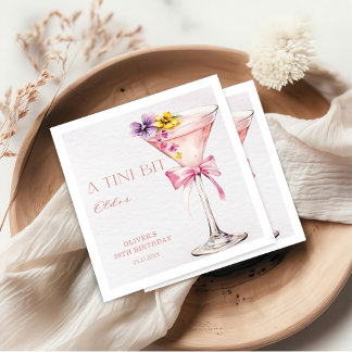 Serviette En Papier Une Martini un peu plus vieille Fête d'anniversair