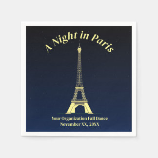Serviette En Papier Une nuit à Paris