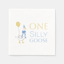 Une oie sotte premier anniversaire Napkin