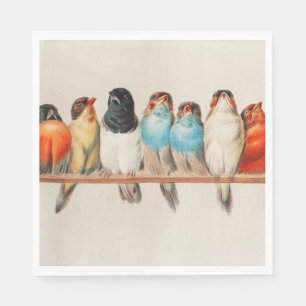 Serviette En Papier Une perche d'oiseaux, 1880 par Hector Giacomelli