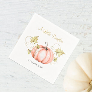 Serviette En Papier Une petite aquarelle Baby shower Citrouille