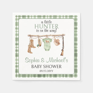 Serviette En Papier Une petite chasse est en route Baby Shower Party