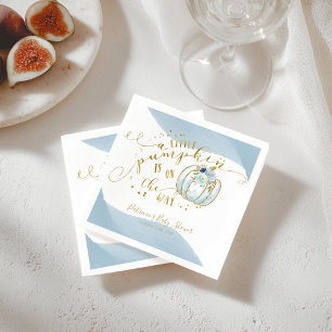 Serviette En Papier Une petite citrouille arrive Élégante Baby Shower