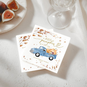 Serviette En Papier Une petite citrouille est en route Baby Shower