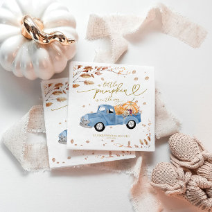 Serviette En Papier Une petite citrouille est en route Baby Shower