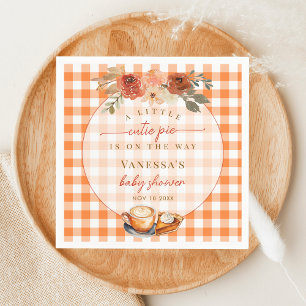 Serviette En Papier Une Petite Cutie Pie Floral Automne Baby shower À 