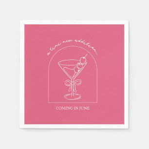 Serviette En Papier Une petite est en route Martini Baby Shower Servie