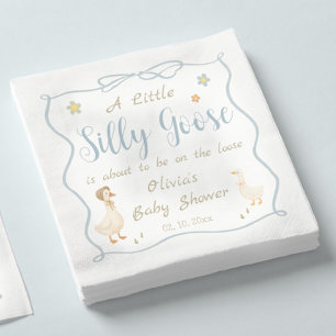 Serviette En Papier Une petite fête de bébé Oie Rigolote