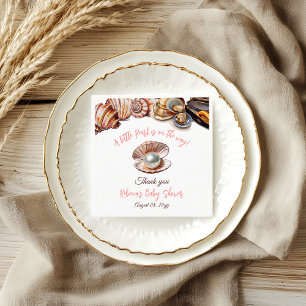 Serviette En Papier Une Petite Perle Sous Le Baby shower Des Filles De