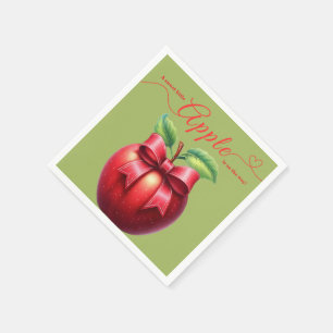 Serviette En Papier Une petite pomme arrive Shower bébé d'automne