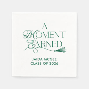Serviette En Papier Une Réussite Méritée Graduation Verte