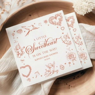Serviette En Papier Une Saint-Valentin de petit chéri Baby Shower