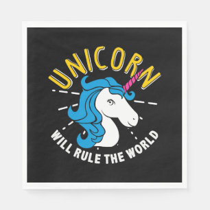 Serviette En Papier Unicorn Lover Gift licorn va gouverner le monde