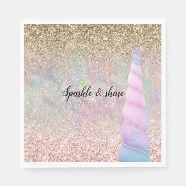Serviette En Papier Unicorn Sparkle (Devant)
