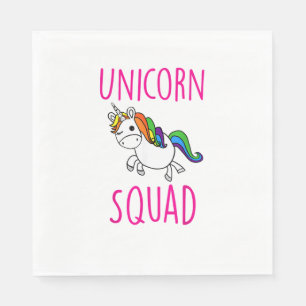Serviette En Papier Unicorn Squad Cute Funny Unicorn Party Shirt T-Shi