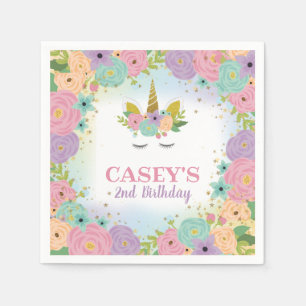 Serviette En Papier Unicorne Anniversaire Papier de fête Naples