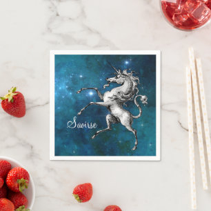Serviette En Papier Unicorne céleste