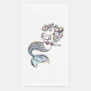 Serviette En Papier Unicorne d'été