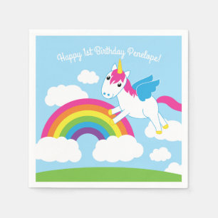Serviette En Papier Unicorne fête d'anniversaire