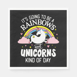Serviette En Papier Unicorne Il va être un Rainbows et Unicorns K
