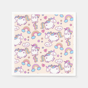 Serviette En Papier Unicornes