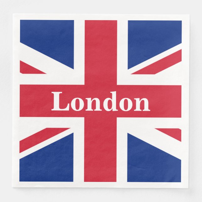 Serviette En Papier Union Jack London ~ Drapeau britannique (Devant)