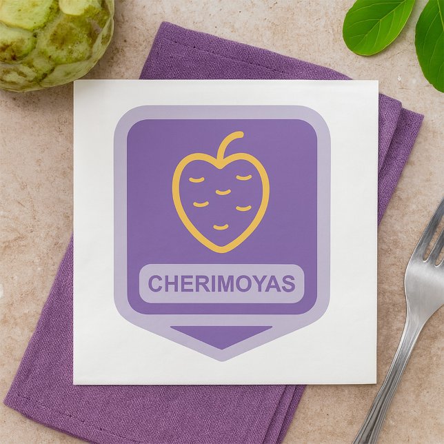 Serviette En Papier Unique Cherimoya Fruit Graphique Personnalisable (Créateur téléchargé)