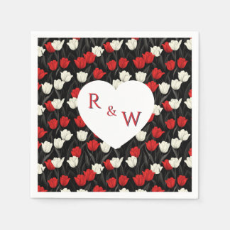 Serviette En Papier Unique Tulip Flower Happily Ever After Wedding