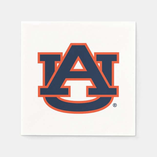 Serviette En Papier Université d'Auburn | Auburn UA Logo (Devant)