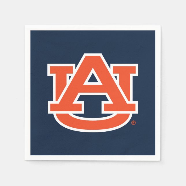 Serviette En Papier Université d'Auburn | Auburn UA Logo (Devant)