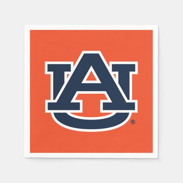 Serviette En Papier Université d'Auburn | Auburn UA Logo (Devant)