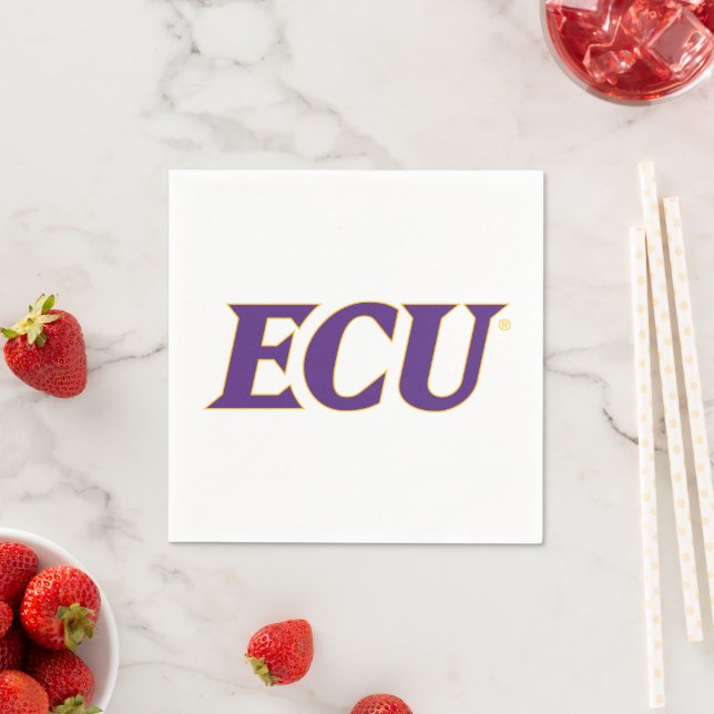 Serviette En Papier Université de Caroline de l'Est | Logo de l'écu (En situation)