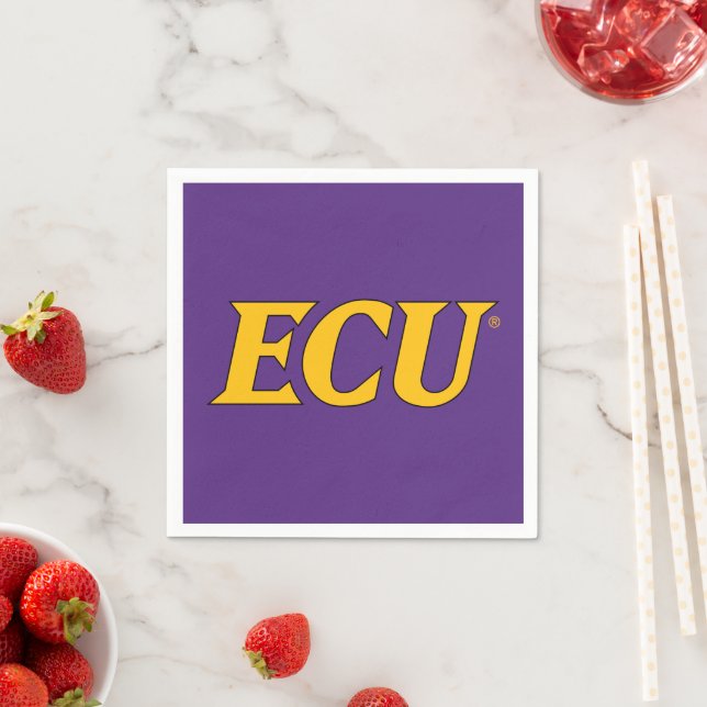 Serviette En Papier Université de Caroline de l'Est | Logo de l'écu (En situation)