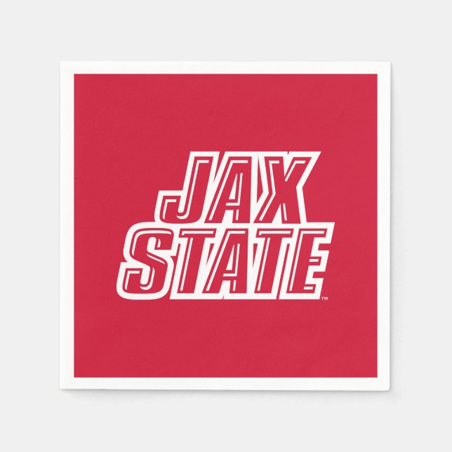 Serviette En Papier Université d'État de Jacksonville Logo JAX STATE (Devant)