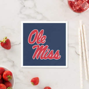 Serviette En Papier Université du Mississippi   Ole Miss Script