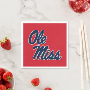 Serviette En Papier Université du Mississippi   Ole Miss Script
