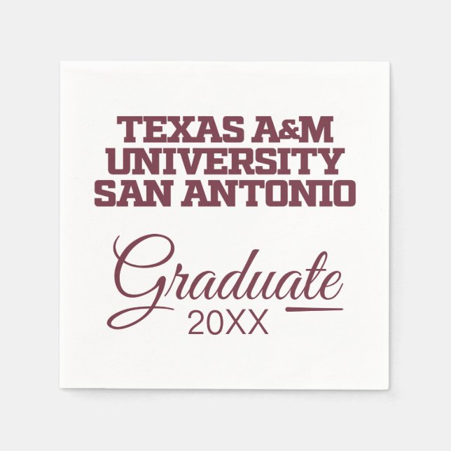 Serviette En Papier Université Texas A&M de San Antonio (Devant)