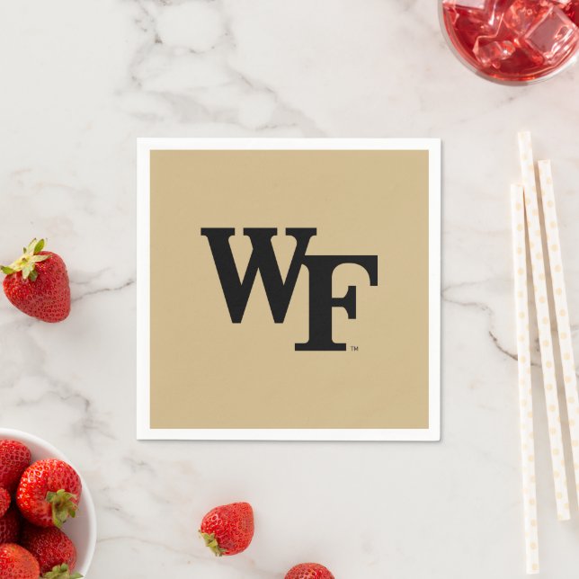Serviette En Papier Université Wake Forest | WF (En situation)
