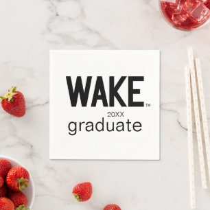 Serviette En Papier Université Wake Forest   Wordmark Wake