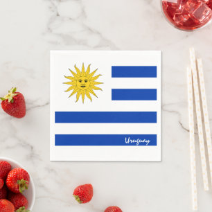 Serviette En Papier Uruguay & drapeau de l'Uruguay mode pour les fêtes