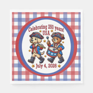 Serviette En Papier USA 250e anniversaire Souvenir - Patriotique