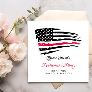 Serviette En Papier USA American Flag Military Retirement Party