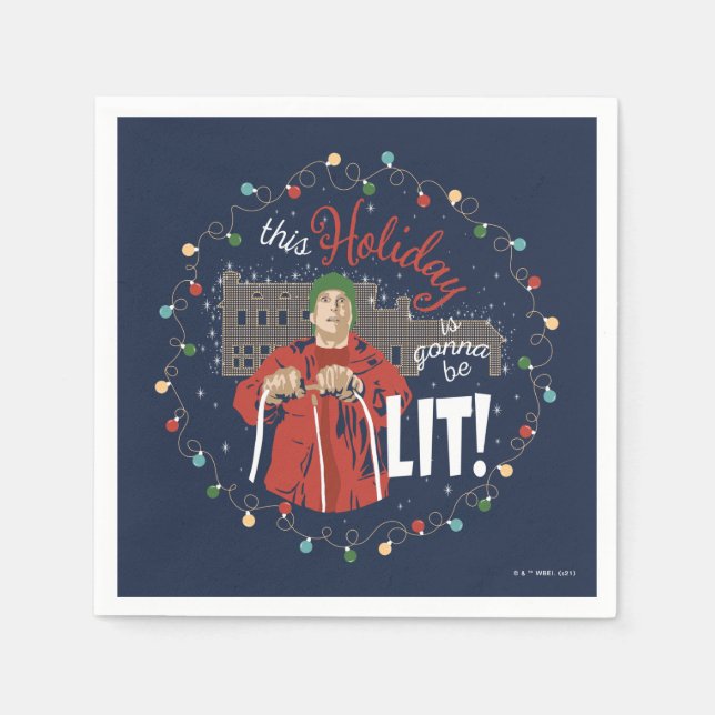 Serviette En Papier Vacances de Noël | Ce jour férié va être illuminé (Devant)