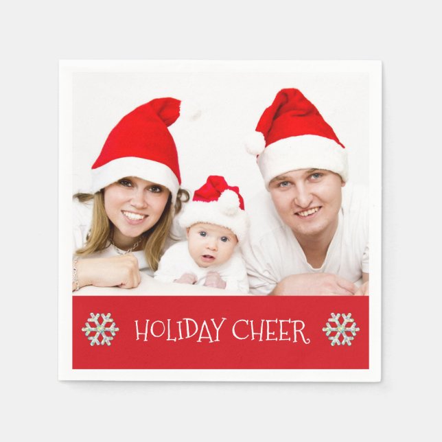 Serviette En Papier Vacances Famille Moderne Vacances Photo Napkins (Devant)